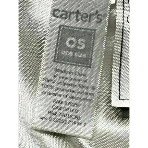 Carter's My Best Friend security blanket lovey rattle white beige 15 inches - Picture 5 of 7